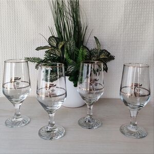 Vintage 1988 Calgary Winter Olympics Collectible Gold Accented Glass.